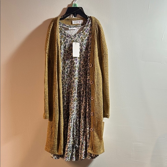 Knitworks Other - Knitworks Mustard and Floral Dress Set